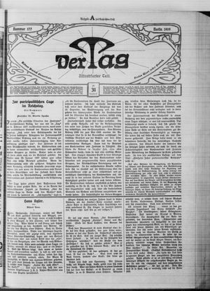 Der Tag vom 31.07.1909