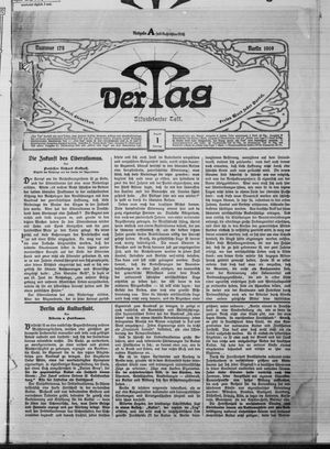 Der Tag vom 01.08.1909