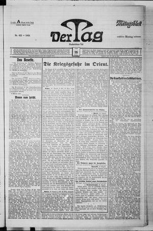 Der Tag vom 16.08.1909