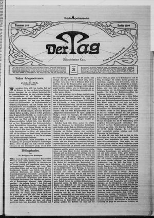 Der Tag on Aug 21, 1909