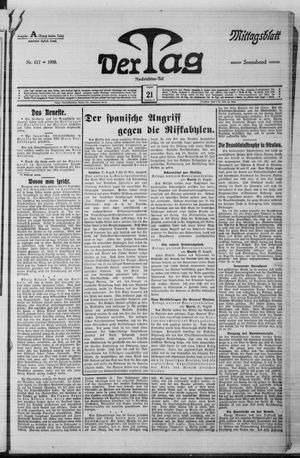 Der Tag on Aug 21, 1909