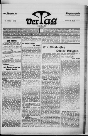 Der Tag on Sep 11, 1909
