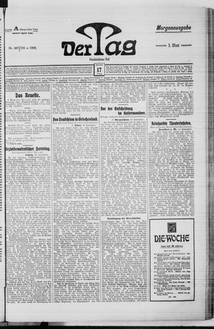 Der Tag vom 17.09.1909