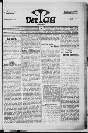 Der Tag vom 19.09.1909