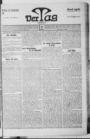 Der Tag vom 20.09.1909