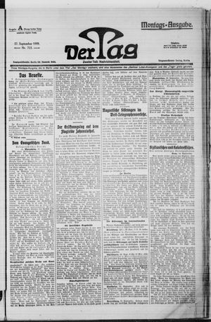 Der Tag vom 27.09.1909
