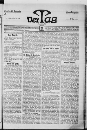 Der Tag vom 28.09.1909