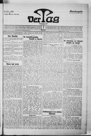 Der Tag vom 07.10.1909