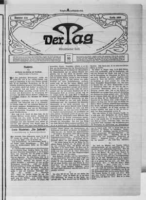 Der Tag vom 10.10.1909