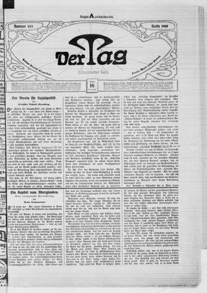 Der Tag on Oct 16, 1909