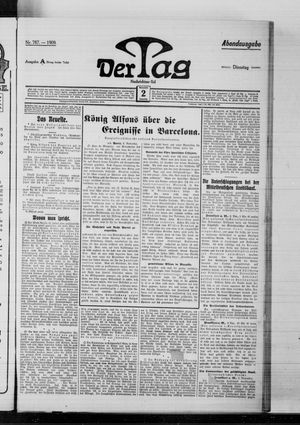 Der Tag vom 02.11.1909