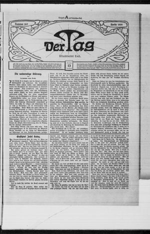 Der Tag vom 13.11.1909