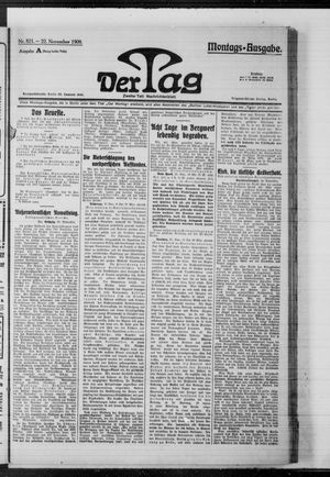 Der Tag vom 22.11.1909