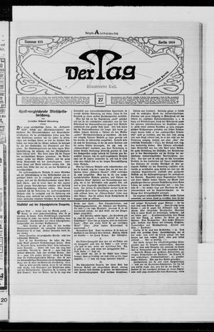 Der Tag vom 27.11.1909