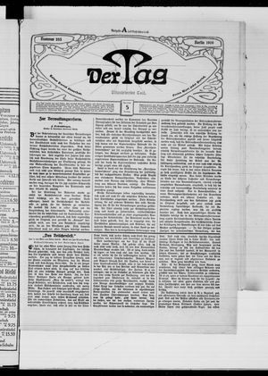 Der Tag vom 05.12.1909