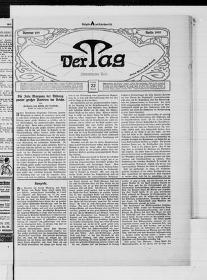 Der Tag on Dec 22, 1909