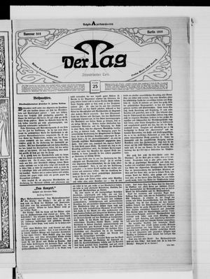 Der Tag on Dec 25, 1909