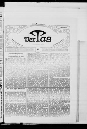 Der Tag on Jan 9, 1910
