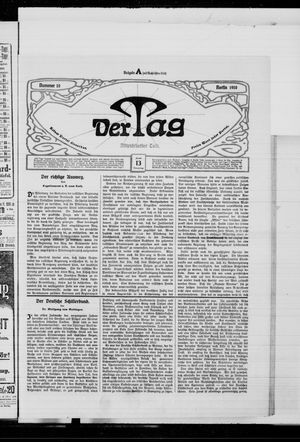 Der Tag on Jan 13, 1910