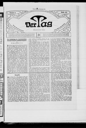 Der Tag on Jan 26, 1910