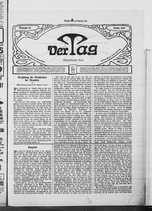 Der Tag on Feb 25, 1910