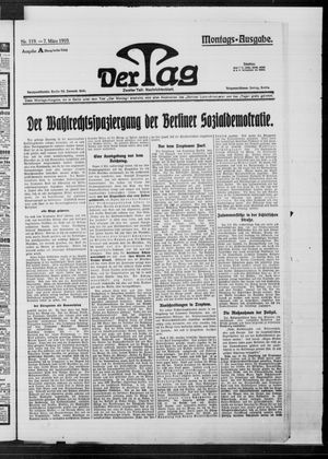 Der Tag vom 07.03.1910