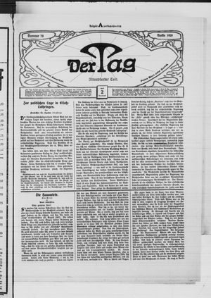 Der Tag on Apr 2, 1910