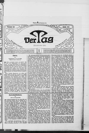 Der Tag vom 06.08.1910