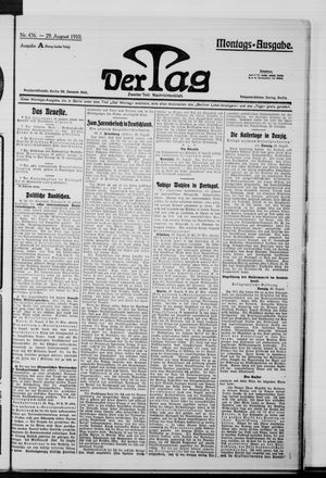 Der Tag vom 29.08.1910
