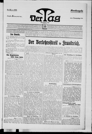 Der Tag vom 13.10.1910
