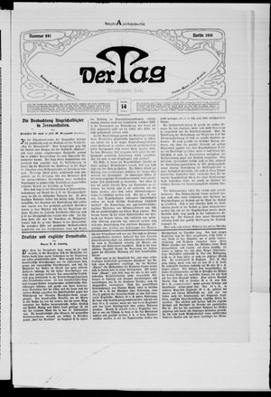 Der Tag vom 14.10.1910