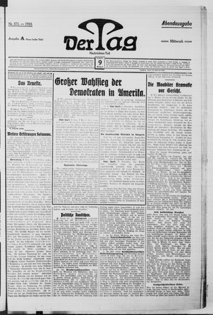 Der Tag vom 09.11.1910