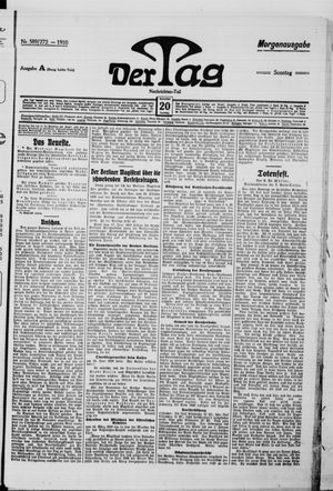 Der Tag vom 20.11.1910