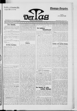 Der Tag vom 05.12.1910