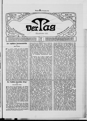Der Tag vom 09.12.1910