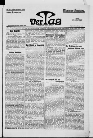 Der Tag vom 19.12.1910