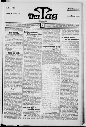 Der Tag on Jan 9, 1911