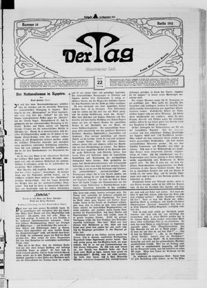 Der Tag vom 22.01.1911