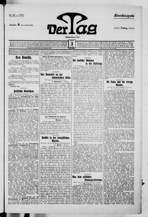Der Tag on Feb 3, 1911