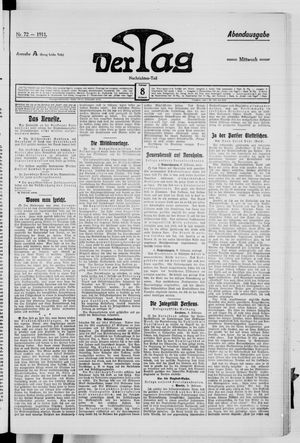 Der Tag vom 08.02.1911