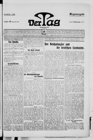 Der Tag vom 16.02.1911
