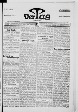 Der Tag vom 18.08.1911