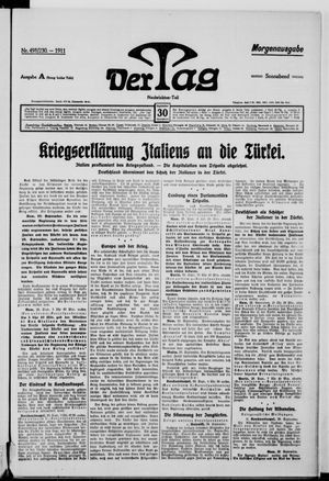 Der Tag vom 30.09.1911