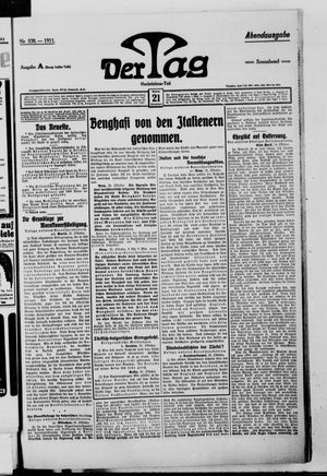 Der Tag vom 21.10.1911