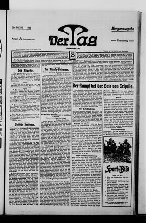 Der Tag vom 26.10.1911