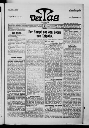 Der Tag vom 02.11.1911