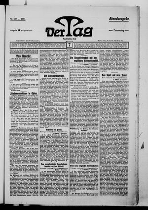 Der Tag vom 07.12.1911