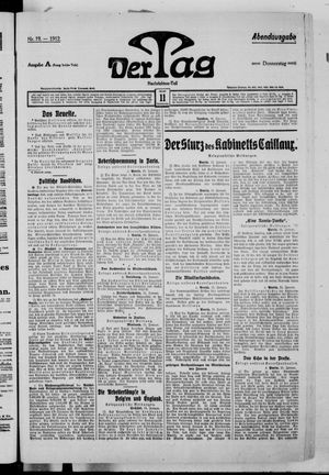 Der Tag vom 11.01.1912