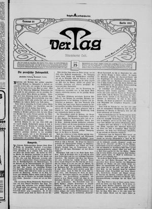 Der Tag vom 25.01.1912