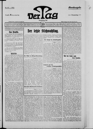 Der Tag vom 25.01.1912